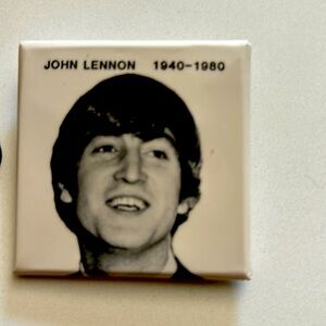 John Lennon Pin 1940-1980 collectors item small square 1”x 1”